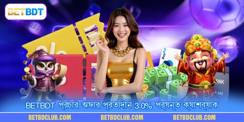 BETBDT প্রচার অফার প্রতিদিন 3.0% পর্যন্ত ক্যাশব্যাক